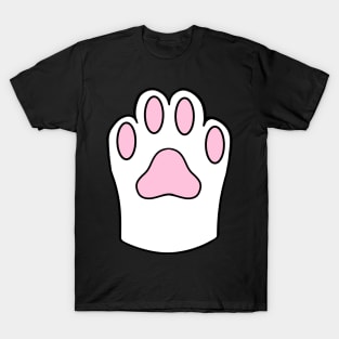 White Cat Paw T-Shirt